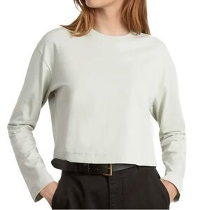 Everlane Women’s The Organic Cotton Cropped long Sleeve Tee Sage Sz M